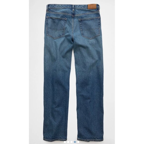 AMERICAN EAGLE Dark Wash Blue EasyFlex, Loose Straight Leg Men's Jean 29 x 32 - Picture 4 of 9